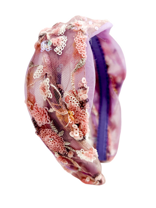 Lavender Sequin Headband