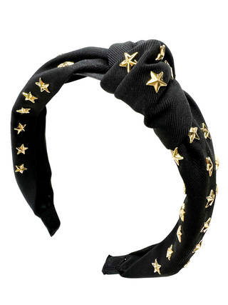 Black and Gold Star Headband