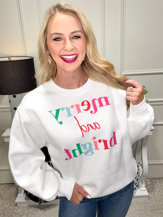 merry and bright Christmas sweatshirt