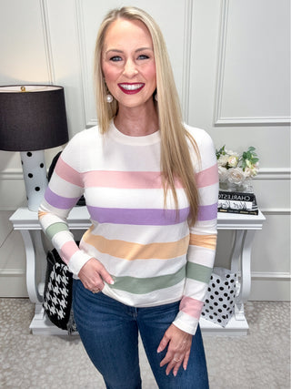 Colorful and cute striped sweater