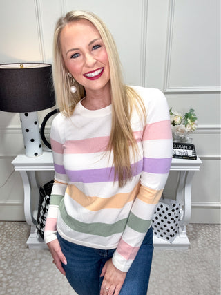 Colorful and cute striped sweater